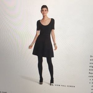 WHBM small banded Black skater dress